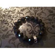 Black Onyx charm carrier bracelet
